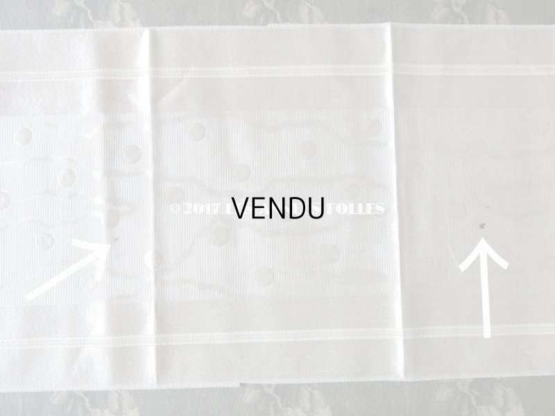 画像6: 19世紀末 アンティーク 幅広 シルク製 リボン ドット柄 オフホワイト 1.95m