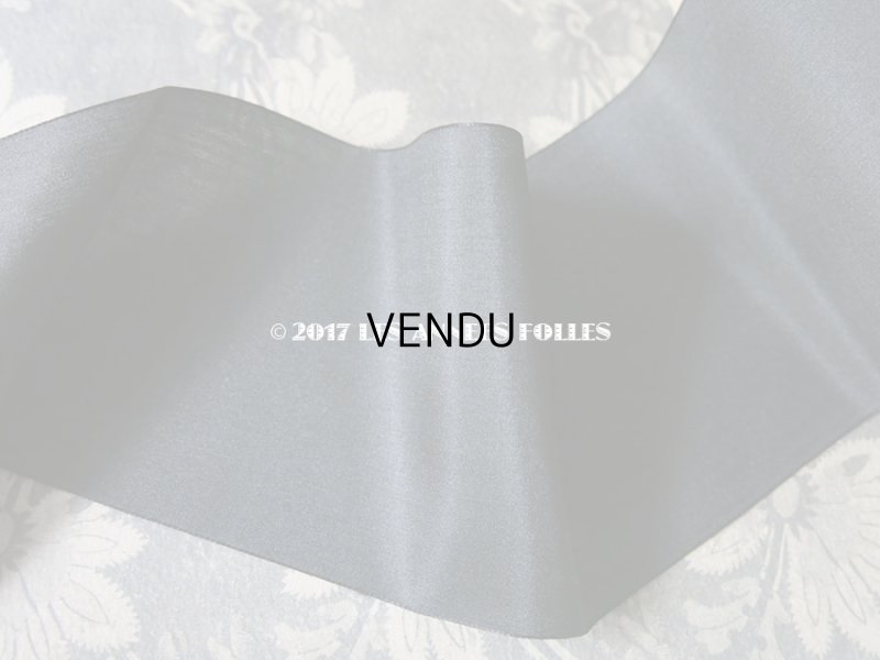 画像3: 1900年代 アンティーク シルク製 幅広 薄手 リボン 黒 5.29m