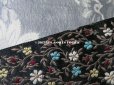 画像5: 1900年代 アンティーク シルク製 ジャガード織 リボン 花模様 142cm 黒　 (5)