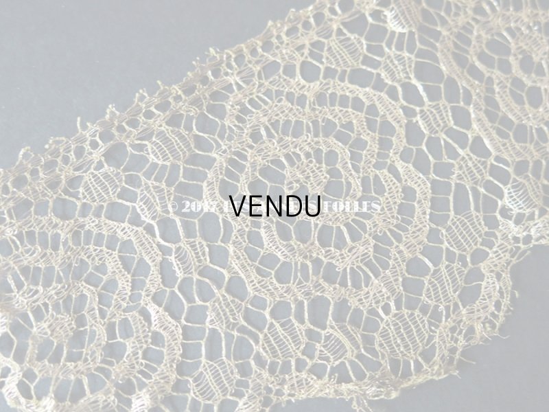 画像3: 1920年代 アンティーク メタルレース 薔薇 アールデコ ゴールド 70cm