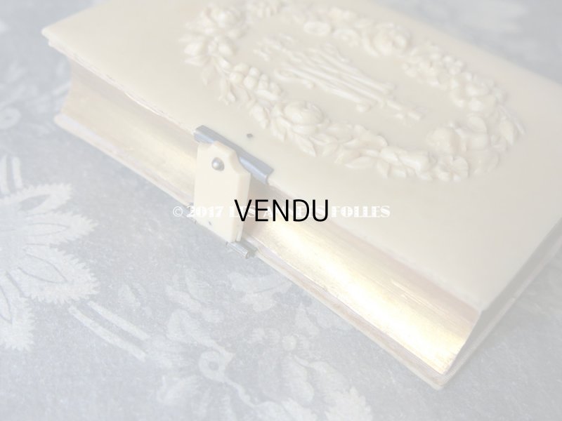 画像6: 1887年 アンティーク 薔薇のリース  ミサ典書 セルロイド製