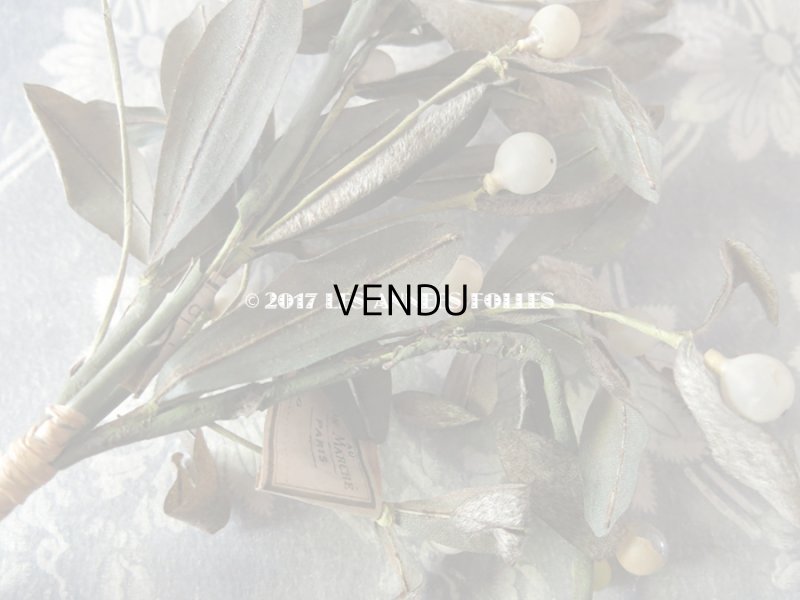 画像5: 19世紀末 アンティーク  ヤドリギのコサージュ 吹き硝子製 - AU BON MARCHE -