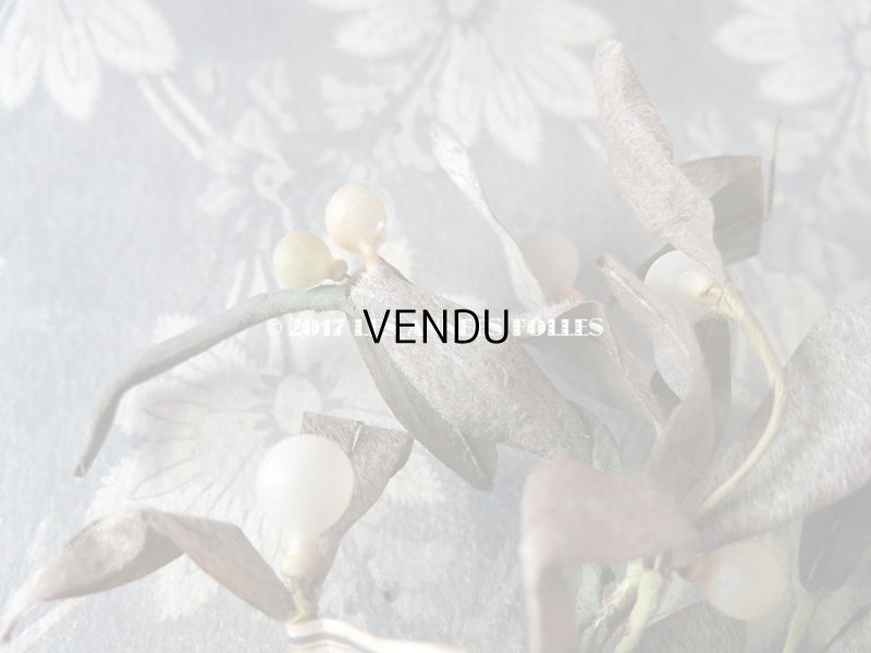 画像7: 19世紀末 アンティーク  ヤドリギのコサージュ 吹き硝子製 - AU BON MARCHE -