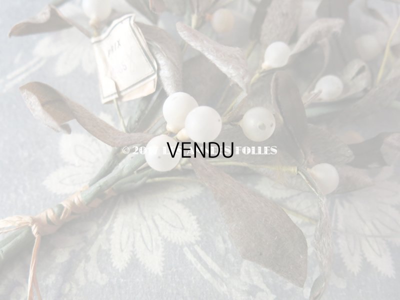 画像6: 19世紀末 アンティーク  ヤドリギのコサージュ 吹き硝子製 - AU BON MARCHE -