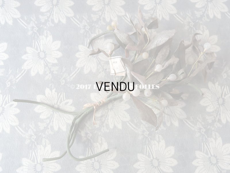 画像3: 19世紀末 アンティーク  ヤドリギのコサージュ 吹き硝子製 - AU BON MARCHE -