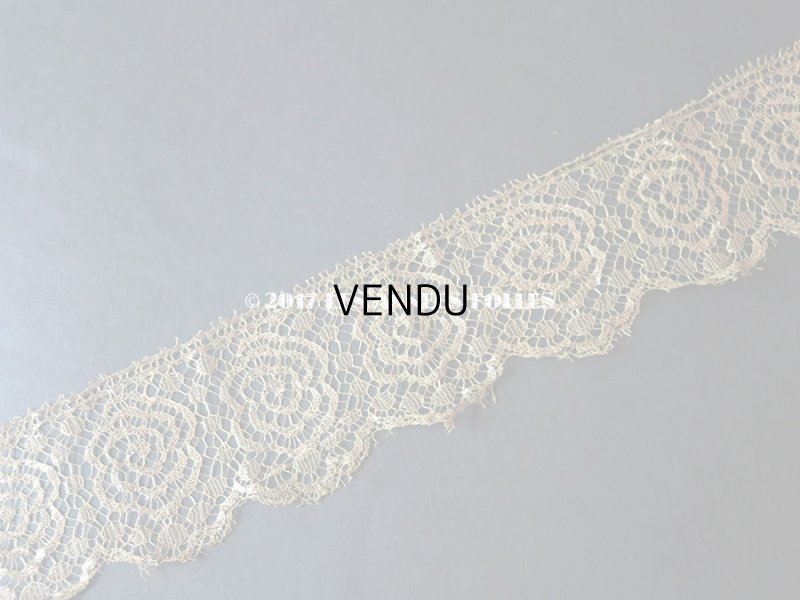 画像4: 1920年代 アンティーク メタルレース 薔薇 アールデコ ゴールド 70cm