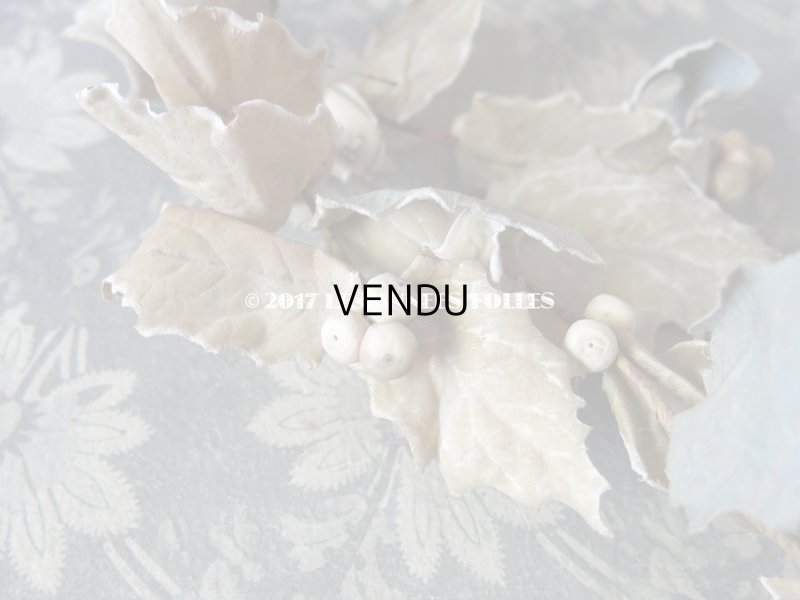 画像5: 19世紀末 アンティーク  柊のコサージュ アイボリー色の実 - AU BON MARCHE -