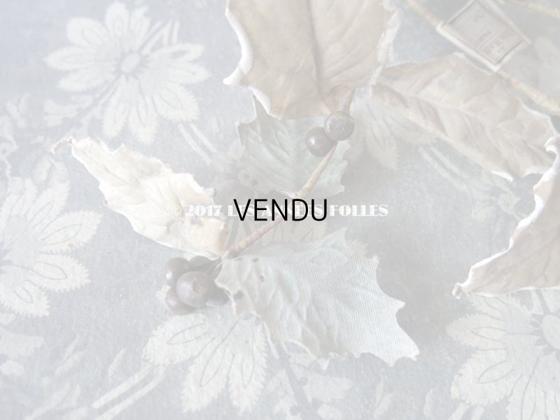 画像3: 19世紀末 アンティーク  柊のコサージュ - AU BON MARCHE -