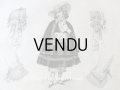 1853年 アンティーク モード版画 モード新聞 JOURNAL DES DEMOISELLES 
