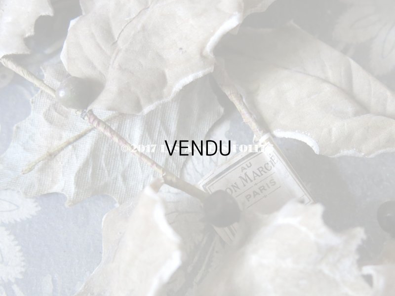 画像7: 19世紀末 アンティーク  柊のコサージュ - AU BON MARCHE -