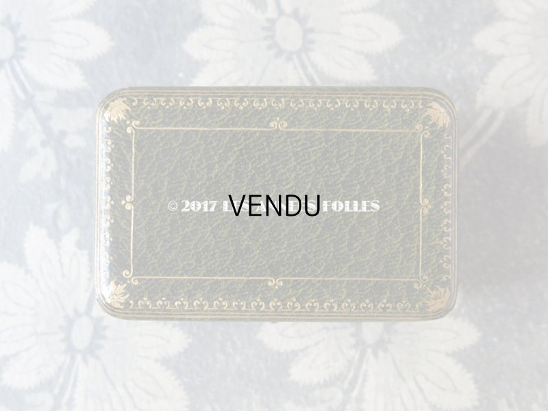 画像3: アンティーク ジュエリーボックス 金彩入り グリーン