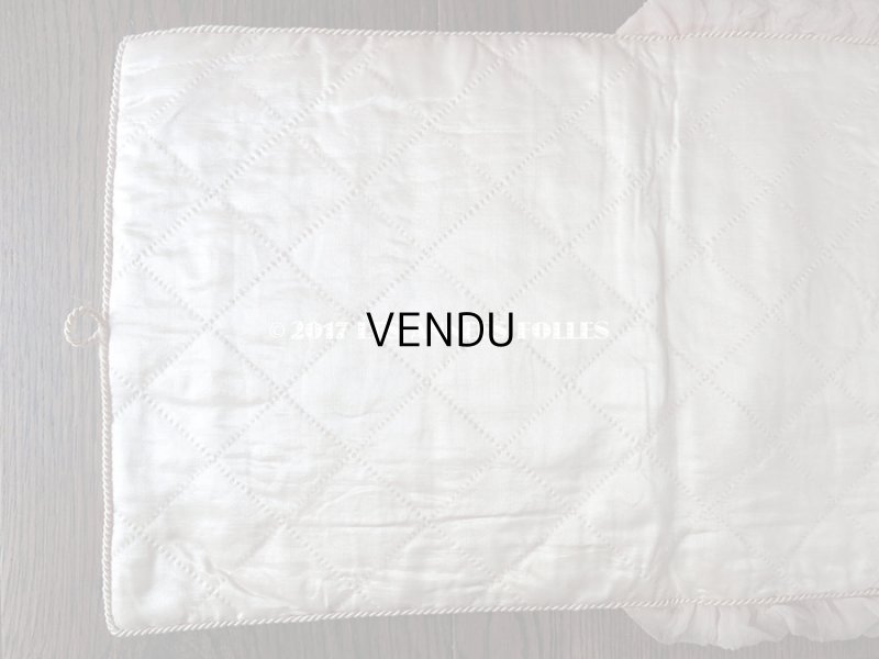 画像7: 1900年代 アンティーク シルク製 ハンキーケース  パウダーピンク色 モノグラムのメダイヨン ハンカチ用ポシェット MOUCHOIRS