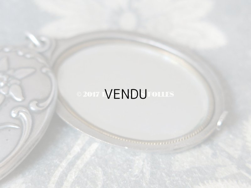 画像5: 1900年代 アンティーク シャトレーヌ 手鏡 エーデルワイス スライド式 ミラー ペンダント