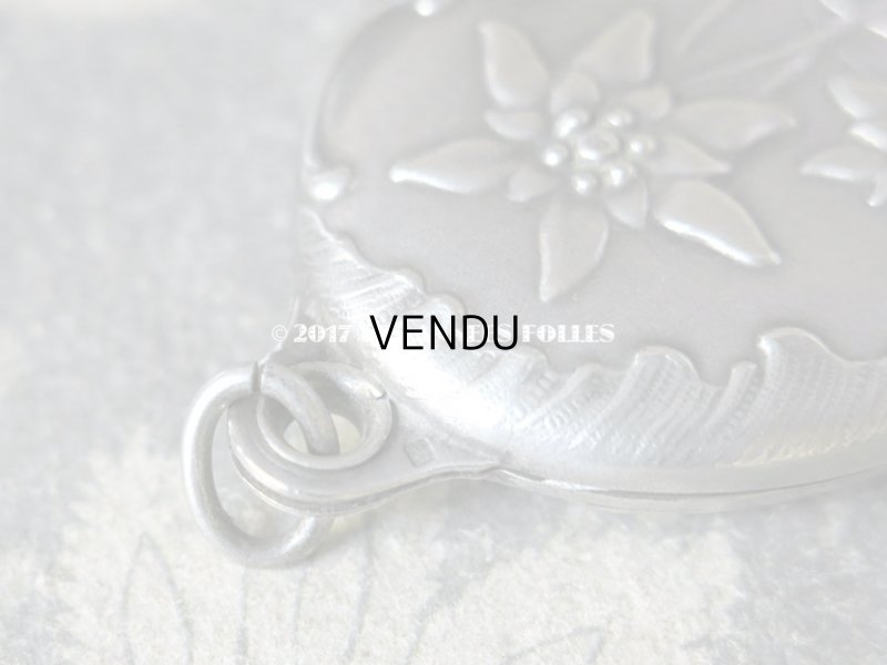 画像7: 1900年代 アンティーク シャトレーヌ 手鏡 エーデルワイス スライド式 ミラー ペンダント