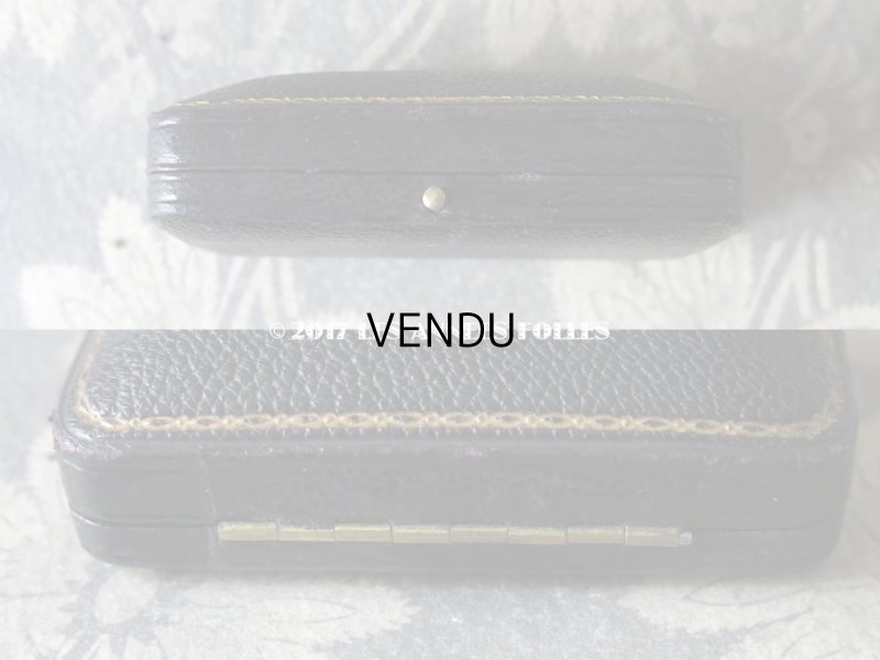 画像7: アンティーク 本革製 ジュエリーボックス 黒