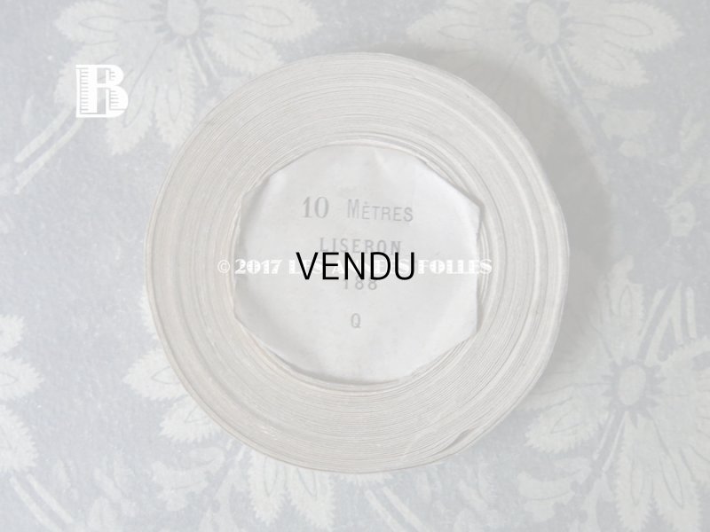 画像8: 未使用 19世紀末 アンティーク シルク製 極細 サテンリボン 10m モーヴピンク 123 N 1 LISERON 188 Q