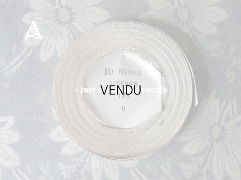 画像7: 未使用 19世紀末 アンティーク シルク製 極細 サテンリボン 10m モーヴピンク 123 N 1 LISERON 188 Q