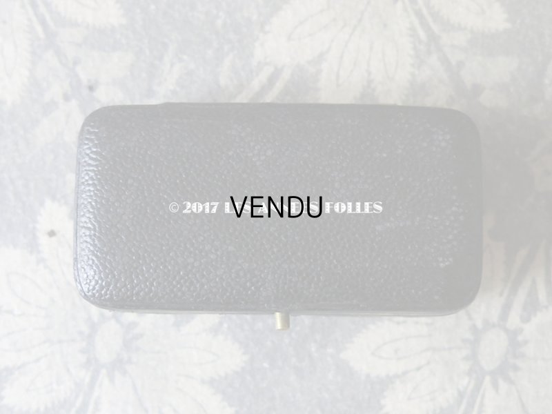 画像6: アンティーク 本革製 ジュエリーボックス 黒