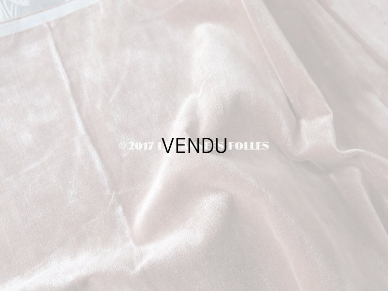 画像3: 19世紀末 アンティーク ファブリック シルク製 ベルベット ピンクブラウン　44×130cm