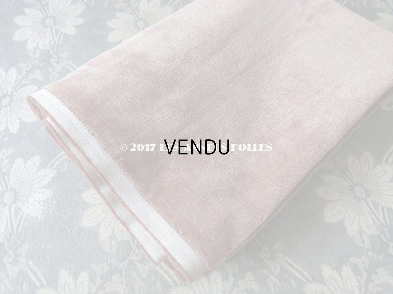 画像5: 19世紀末 アンティーク ファブリック シルク製 ベルベット ピンクブラウン　44×130cm