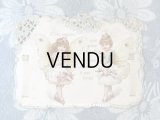 19世紀　アンティーク クロモ 花の妖精 透かし模様