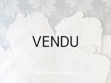 未使用 アンティーク メニュー MENU ロカイユ装飾＆薔薇のガーランド