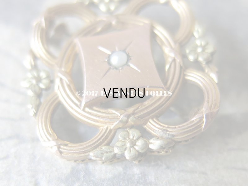 画像3: 19世紀 アンティーク ナポレオン3世 小さなブローチ  ピンクゴールド&イエローゴールド