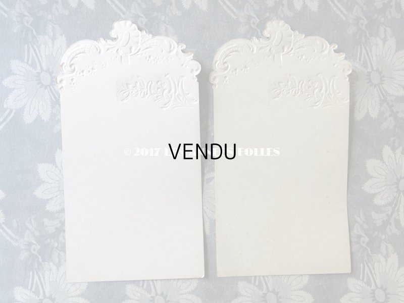 画像3: 未使用 アンティーク メニュー MENU ロカイユ装飾＆薔薇のガーランド