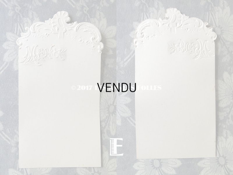 画像6: 未使用 アンティーク メニュー MENU ロカイユ装飾＆薔薇のガーランド