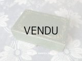 アンティーク ジュエリーボックス 金彩入り グリーン アールヌーヴォーの植物柄