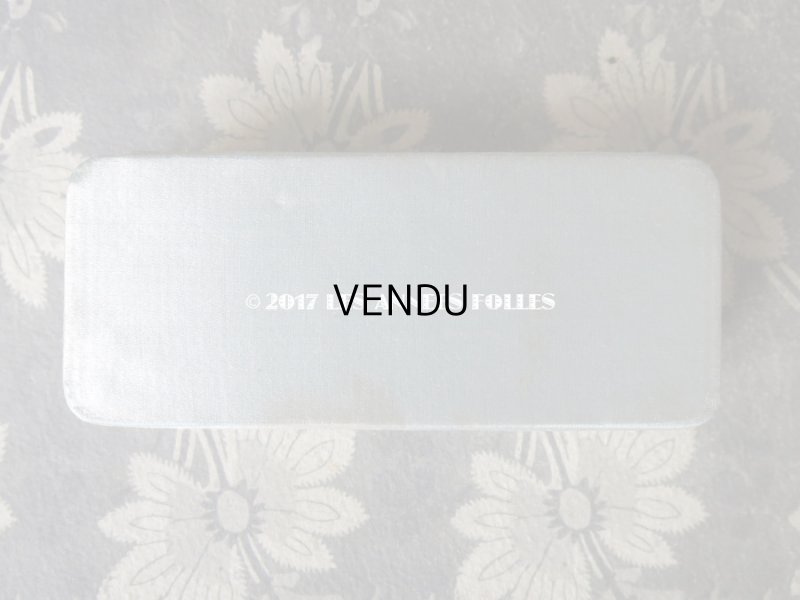 画像6: アンティーク ジュエリーボックス パールブルーのシルクサテン