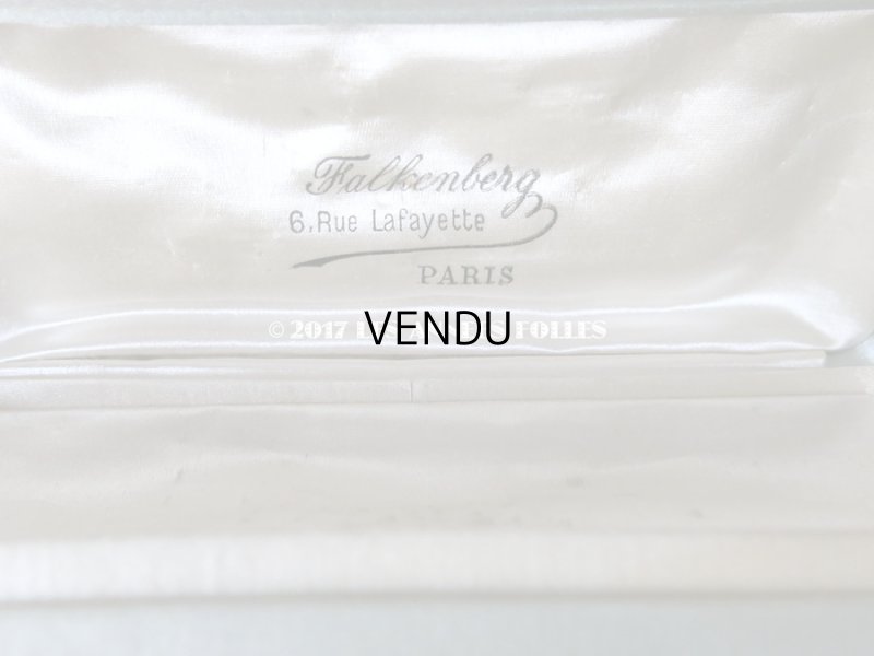 画像4: アンティーク ジュエリーボックス パールブルーのシルクサテン