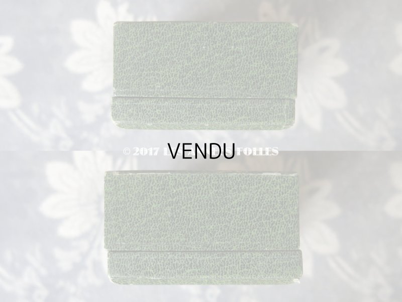 画像9: アンティーク ジュエリーボックス 金彩入り グリーン アールヌーヴォーの植物柄