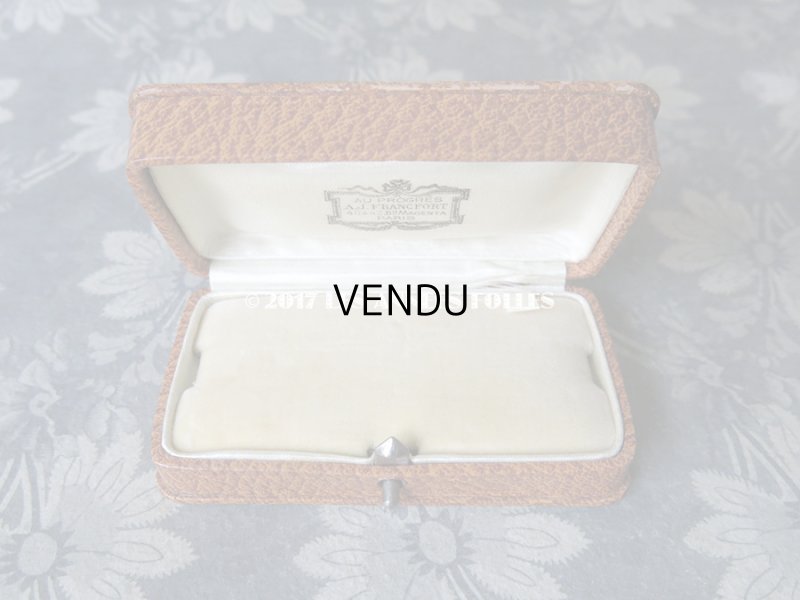 画像3: アンティーク ジュエリーボックス 金彩入り オレンジブラウン