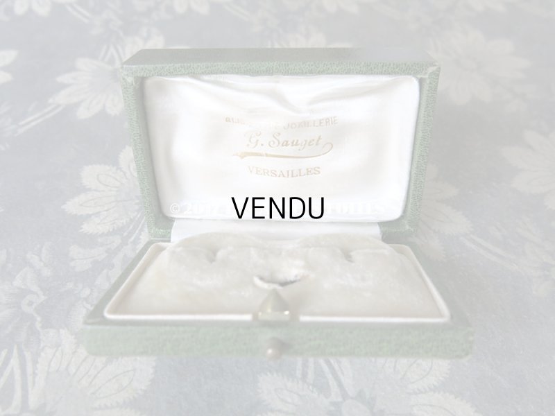 画像4: アンティーク ジュエリーボックス 金彩入り グリーン アールヌーヴォーの植物柄