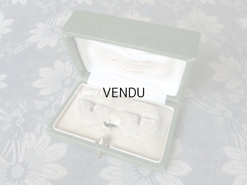 画像3: アンティーク ジュエリーボックス 金彩入り グリーン アールヌーヴォーの植物柄