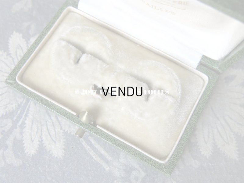 画像10: アンティーク ジュエリーボックス 金彩入り グリーン アールヌーヴォーの植物柄