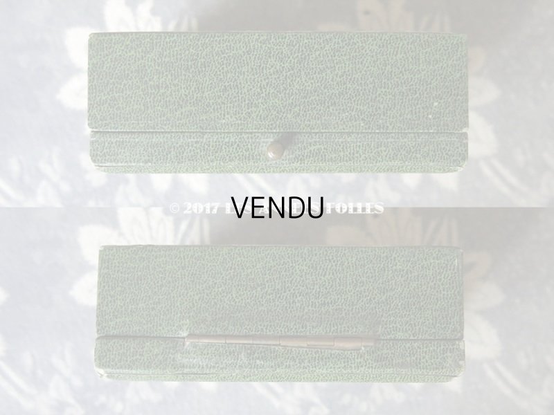 画像8: アンティーク ジュエリーボックス 金彩入り グリーン アールヌーヴォーの植物柄