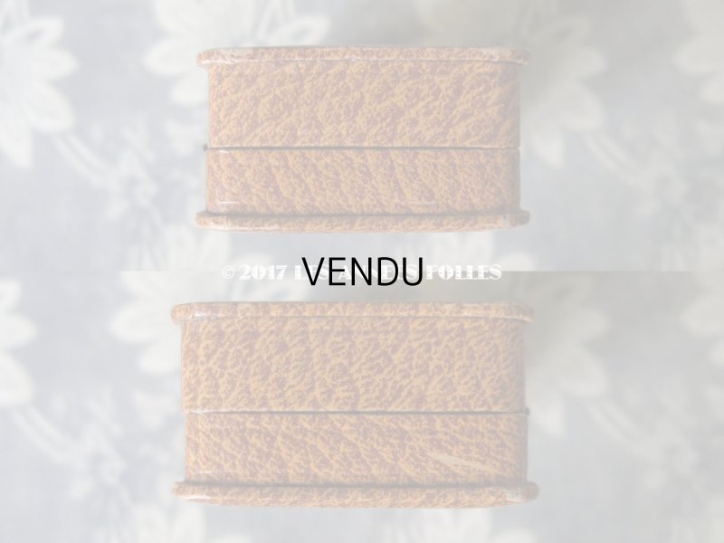 画像10: アンティーク ジュエリーボックス 金彩入り オレンジブラウン