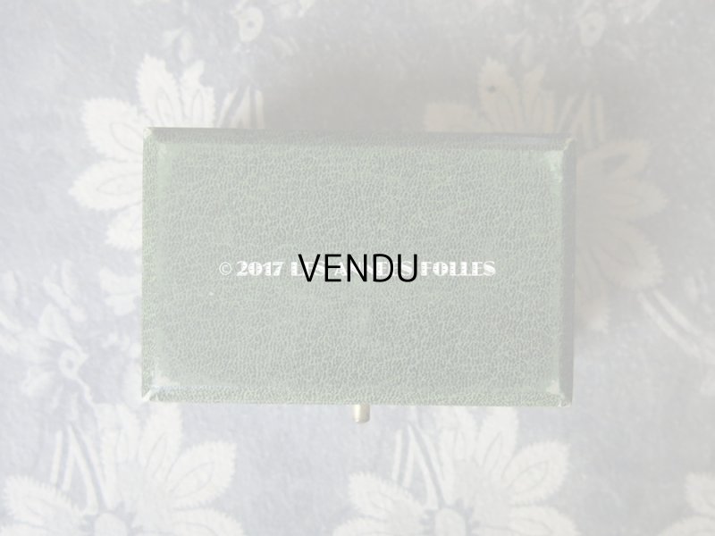 画像7: アンティーク ジュエリーボックス 金彩入り グリーン アールヌーヴォーの植物柄