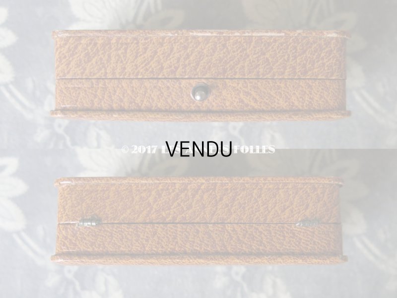 画像9: アンティーク ジュエリーボックス 金彩入り オレンジブラウン