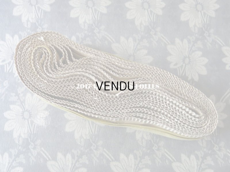 画像3: 19世紀末 アンティーク シルク製 ベルベット&サテンリボン 18mm幅 ダブルフェイス 6.9m マスタード色