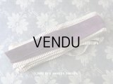 19世紀末 アンティーク シルク製 ベルベット＆サテンリボン 24mm幅 ダブルフェイス 4.25m 葡萄色