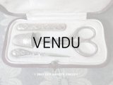 1900年代 アンティーク シルバー製 ヤドリギの裁縫道具セット 