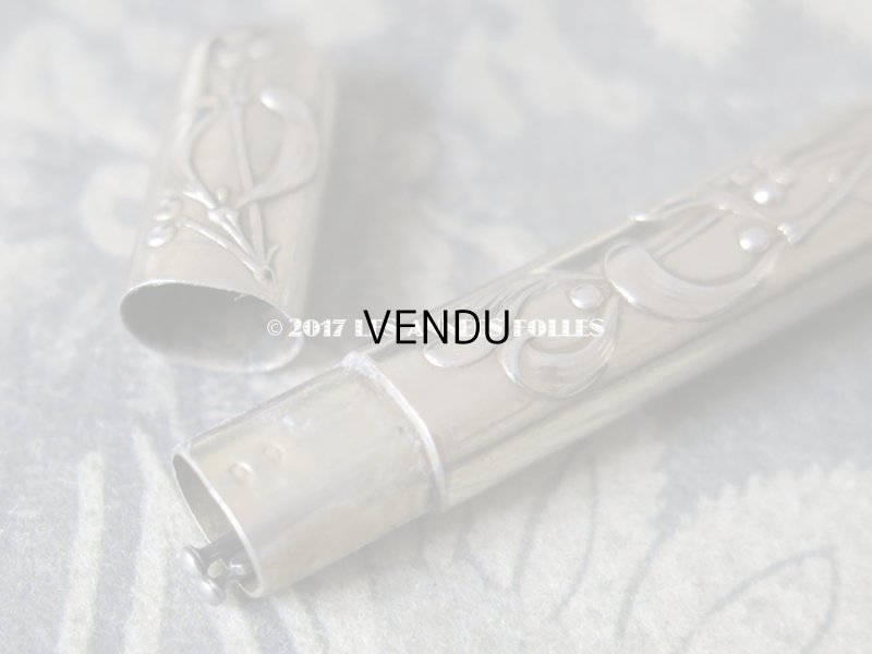 画像16: 1900年代 アンティーク シルバー製 ヤドリギの裁縫道具セット 