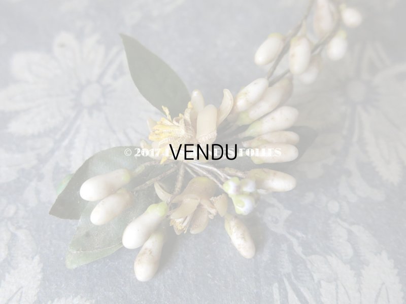 画像6: 1900年代 アンティーク ワックスフラワーのヘッドリース & ブローチ  結婚式 ウェディング ティアラ オレンジブロッサム