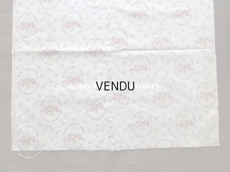 画像8: 1900年代 アンティーク  薔薇の花かごのぼかし柄 コットン製ファブリック 106×104cm