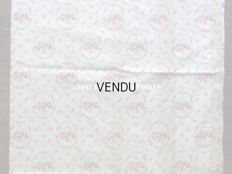 画像10: 1900年代 アンティーク  薔薇の花かごのぼかし柄 コットン製ファブリック 106×104cm