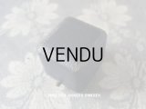 アンティーク ジュエリーボックス 金彩入り ダークブルー リングボックス