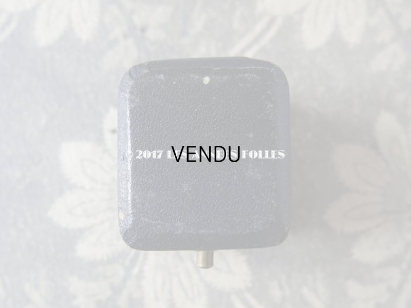 画像4: アンティーク ジュエリーボックス 金彩入り ダークブルー リングボックス